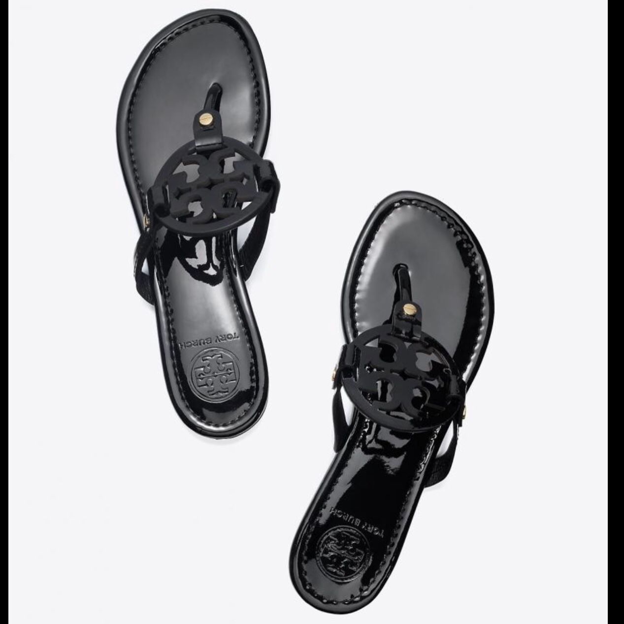 Tory Burch Black Miller Sandals Size 7