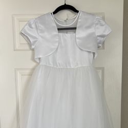 Girl’s White Ceremony Dress 