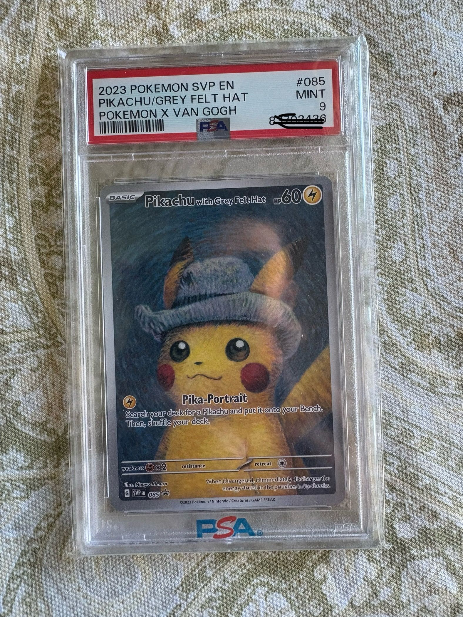 Pikachu Van Gogh Psa 9