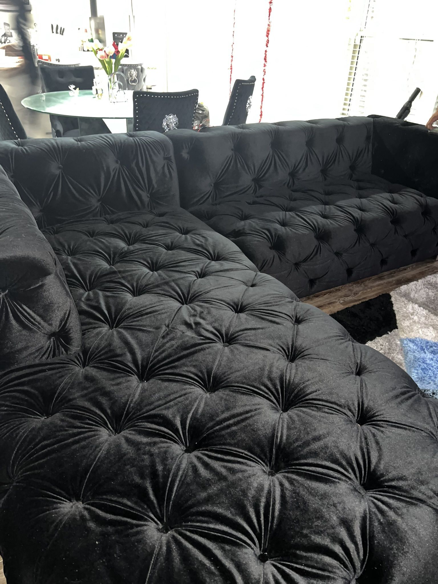 Black Velvet couch