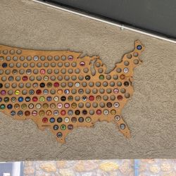 Bottle Cap Displays Maps