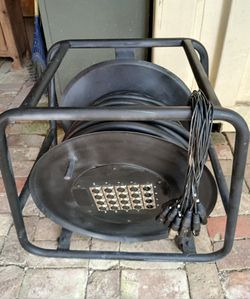 100ft. Pro Audio Snake Cable On Easy Wind Up Rolling Dolly 