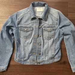  WOMENS DENIM JACKET , BLUE COTTON, size L