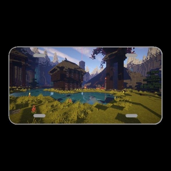 License Plate Novelty Car Front Minecraft Video Game Blocks Block