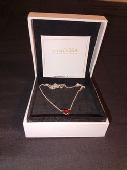 Collar Pandora Corazón Rojo