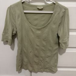 Light Green Ribbed Top 