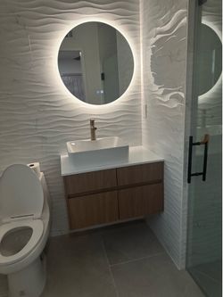 LED Round Bathroom Mirror/Dimmable lighting