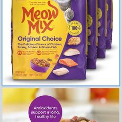 Friskies & Meow Mix Dry Cat Food 3.15lbs