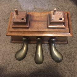 Vintage Brass Baby grand piano pedals & Wheels & accessories