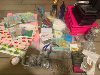 Art materials resin jewelry making packaging gems charms glitter and more