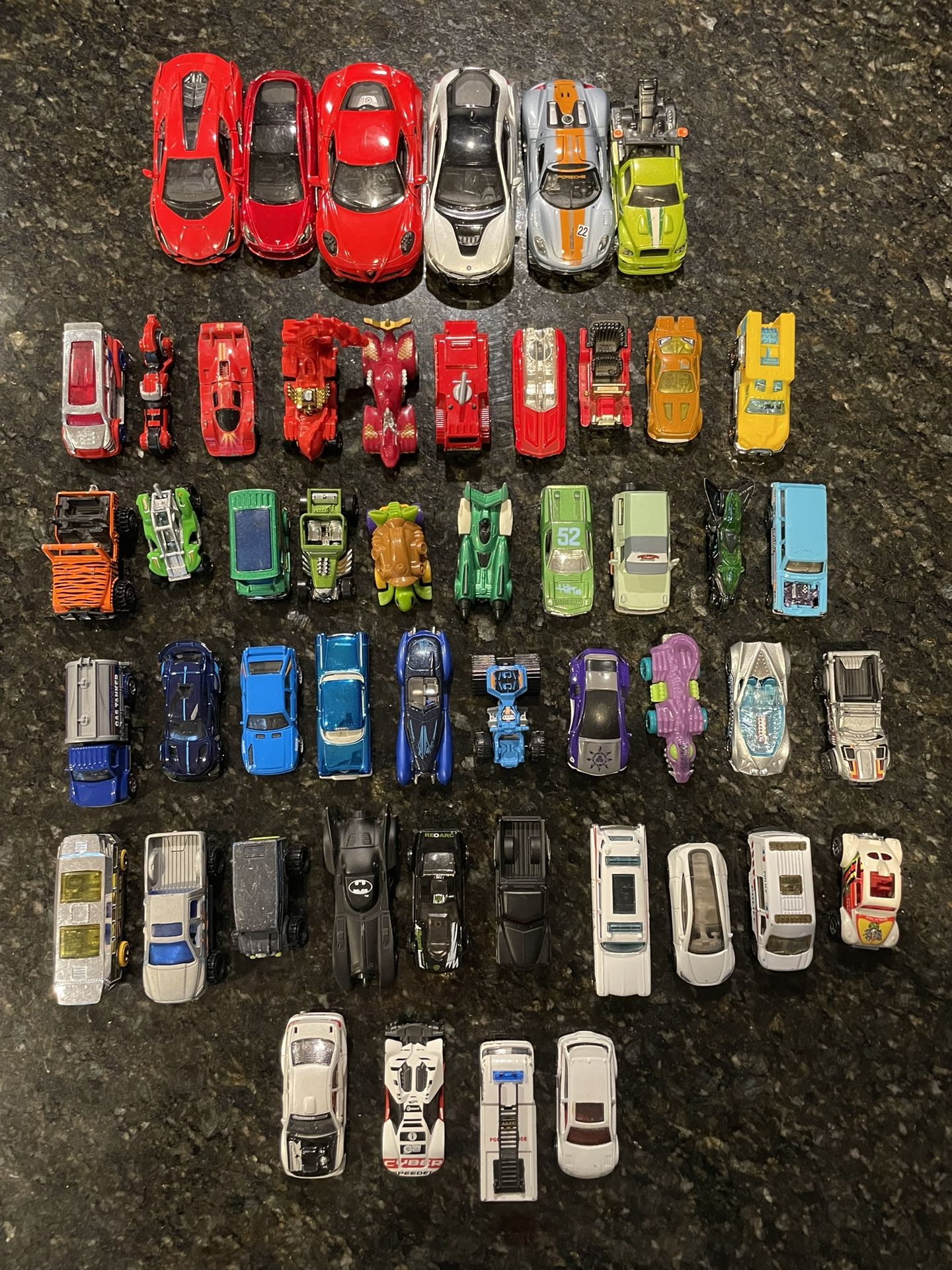 Hot Wheels and Diecast Cars Lot - 50 Cars
