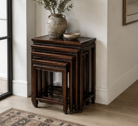 Vintage Chinese Rosewood Nesting Tables – Set of 4