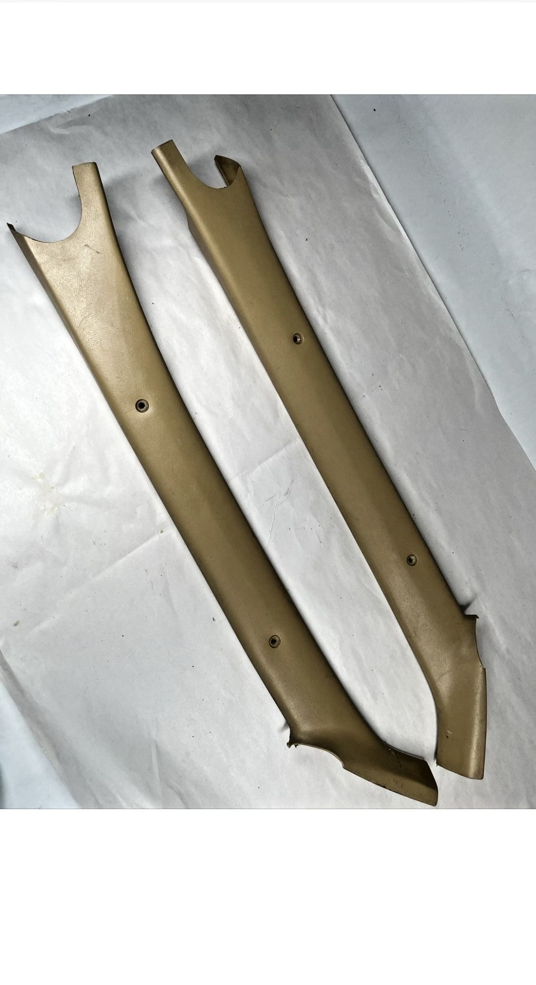 1978-87 GM G Body A Pillar Interior Molding Trim Tan PAIR