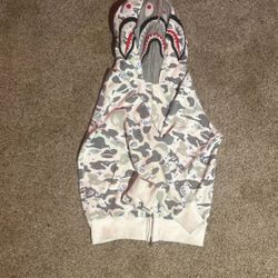(BEST OFFER) White Bape Zip Up