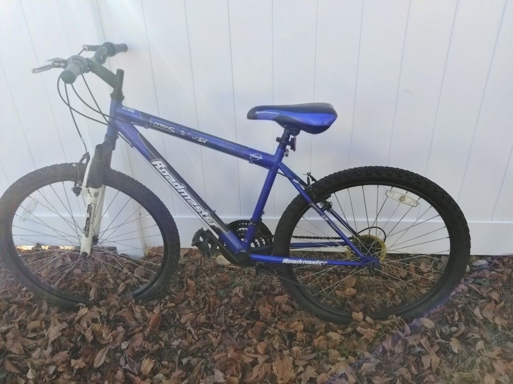 Blue And White Razor Mountain Bike