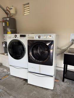 LG and Kenmore Front-Load Washer Dryer Set
