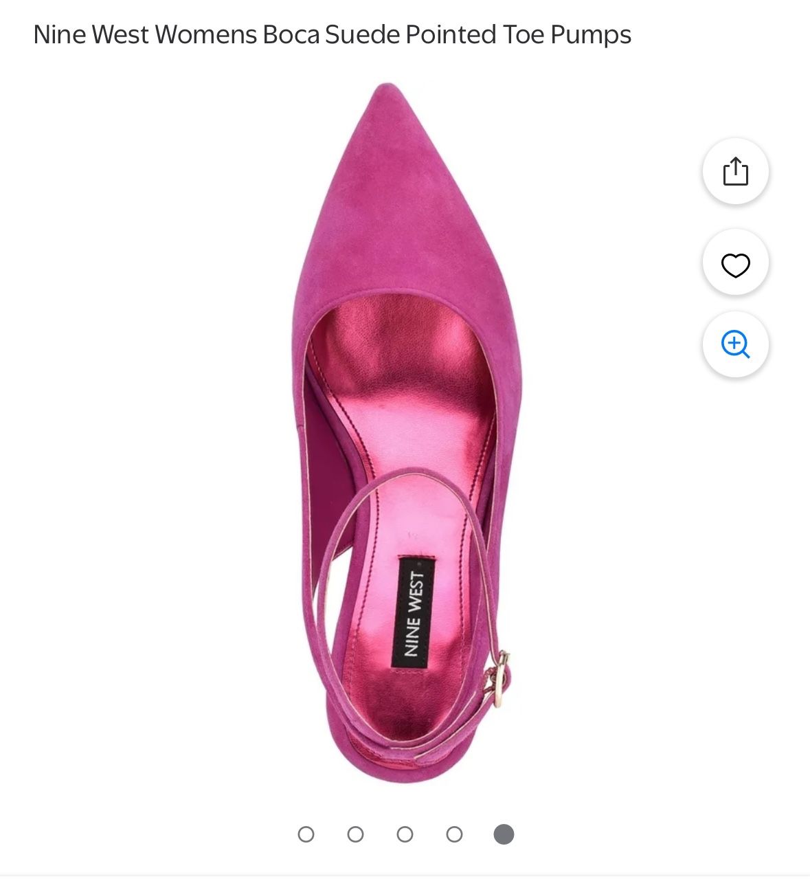 Nine West Boca Suede Pointed Tow Pump