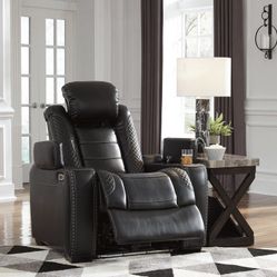 [SPECIAL] Party Time Midnight LED Power Recliner with Adjustable Headrest   (BLAK FRIDAY )