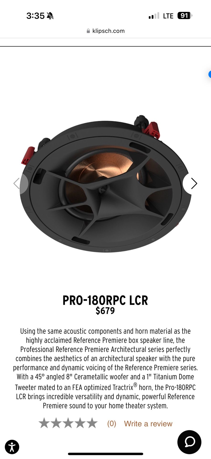 Klipsch PRO-180RPC LCR 5 in stock