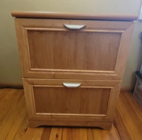 Wood File Cabinet 