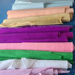 Large Bundle of Premium Crinkled Crepe Craft Paper – 20” Wide – Multi Color