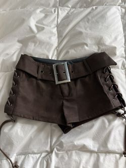 Low Rise Faux Leather Shorts Size Xs