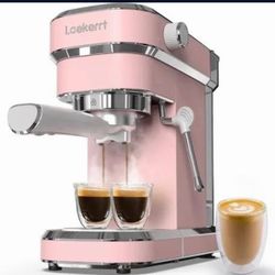 Pink espresso maker