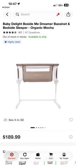 Baby Delight Bassinet Organic Mocha