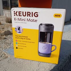 NEW + UNOPENED! Keurig K-Mini MATE Single-Serve K-Cup Pod Coffee Maker - (Matte Black)