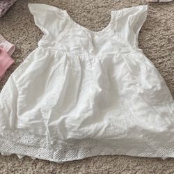 All white dress 0-3 months $3