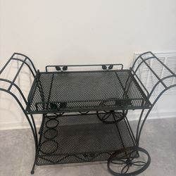 19by40 Woodard Wrought Iron Tea Cart!