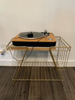 Marley Record Player with MCM brass stand