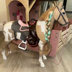 Our generations Horse and Horse Stable For 18” Doll. $50 obo