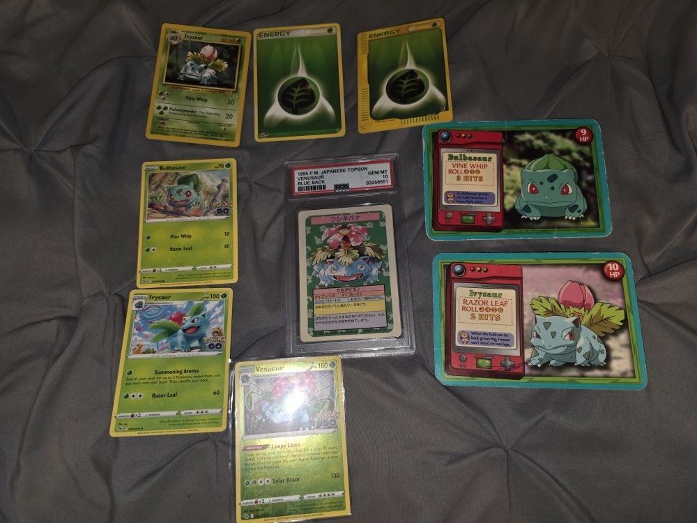 PSA 10 Graded Venusaur TOPSUN BLUE BACK Pokémon Card Lot With Extras