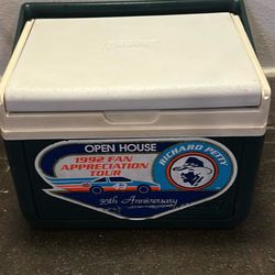 READY TONIGHT DTLA-Vintage 1992 Richard Petty NASCAR Coleman Cooler - Lil' Oscar Retro 90s
