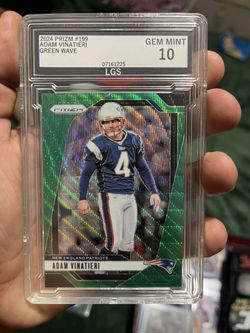 Lgs Graded Adam Vinatieri Green Wave Prizm Gem Mint 20