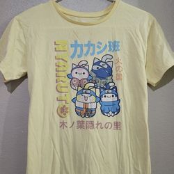 Nyanto x Naruto Nyruto Girls' Sasuke Kakashi Haruno Kids T-Shirt Tee 10/12 (Medium ) Yellow