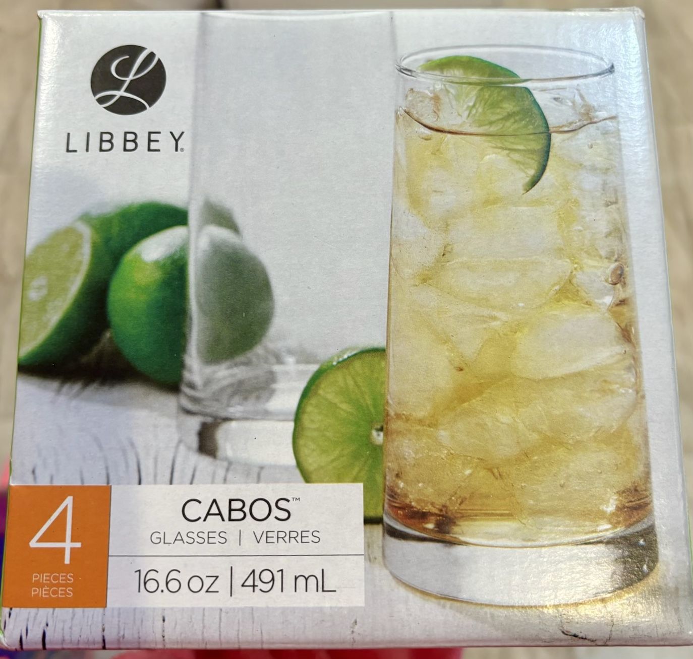 Libbey Cabos 16.6 Oz Glasses New In Box