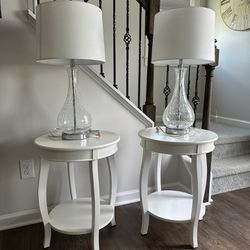 Round Accent End Table Lamps