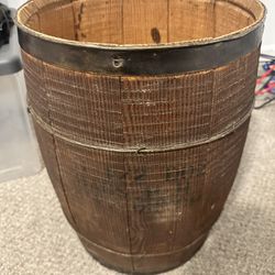 Antique 1967 Wooden & Steel Barrel 