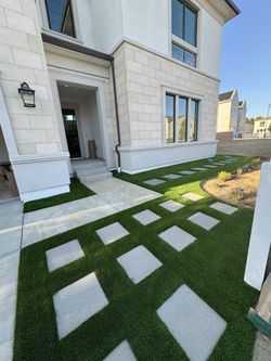Turf Artificial Grass With Steping Stones 