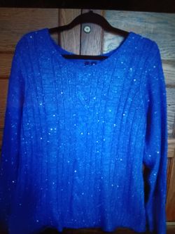Women's Size XL Sequin Lot Of Sweaters/Shirts 