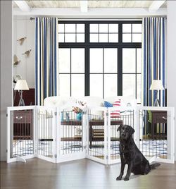 New 6 Panel Pawland 30"H by  144"W Freestanding Dog Pet Gate  **See Description **