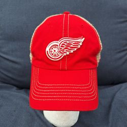 Detroit Redwings '47 Brand Mesh Snapback Hat NHL Hockey OSFM Red Wings