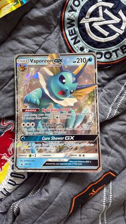 Pokemon Vaporeon GX SM172 Sun & Moon Black Star Promo Holo Card