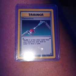 Pokemon Card trainer maintenance 