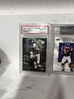 Randy Moss 1998 UD Black Diamond Triple 97 Rookie PSA 8 