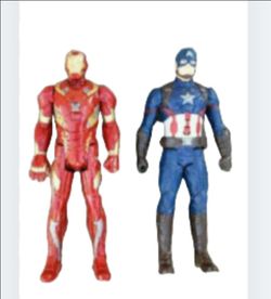 CAPTAIN AMERICA and IRONMAN 12" TALKING ACTION FIGURES WORKING AND CLEAN!