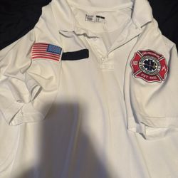 Fresno City College EMT program White Button Up Polo Size Large