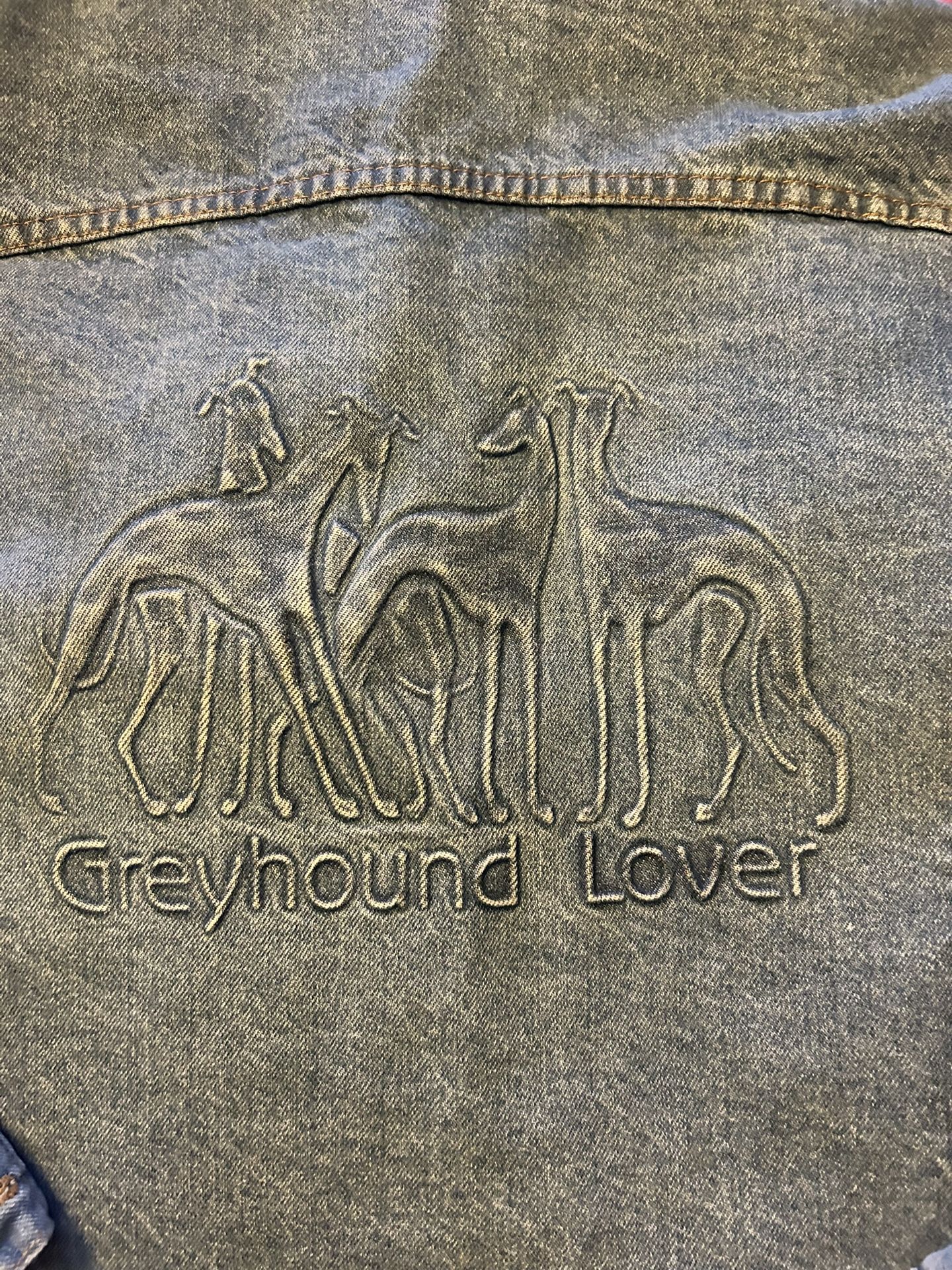 Jacket Denim Embossed Greyhounds 